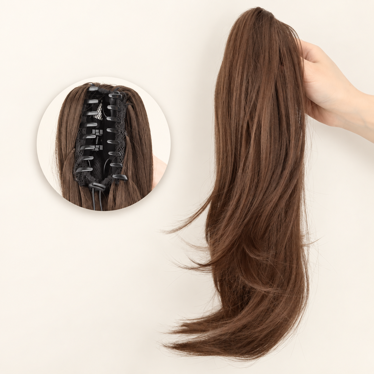 Claw Ponytail 45 cm – Gewellte Clip-in Pferdeschwanz-Extension