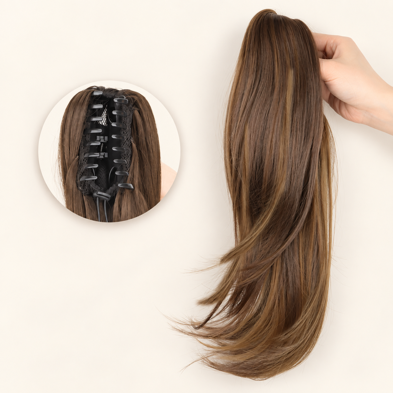 Claw Ponytail 45 cm – Gewellte Clip-in Pferdeschwanz-Extension