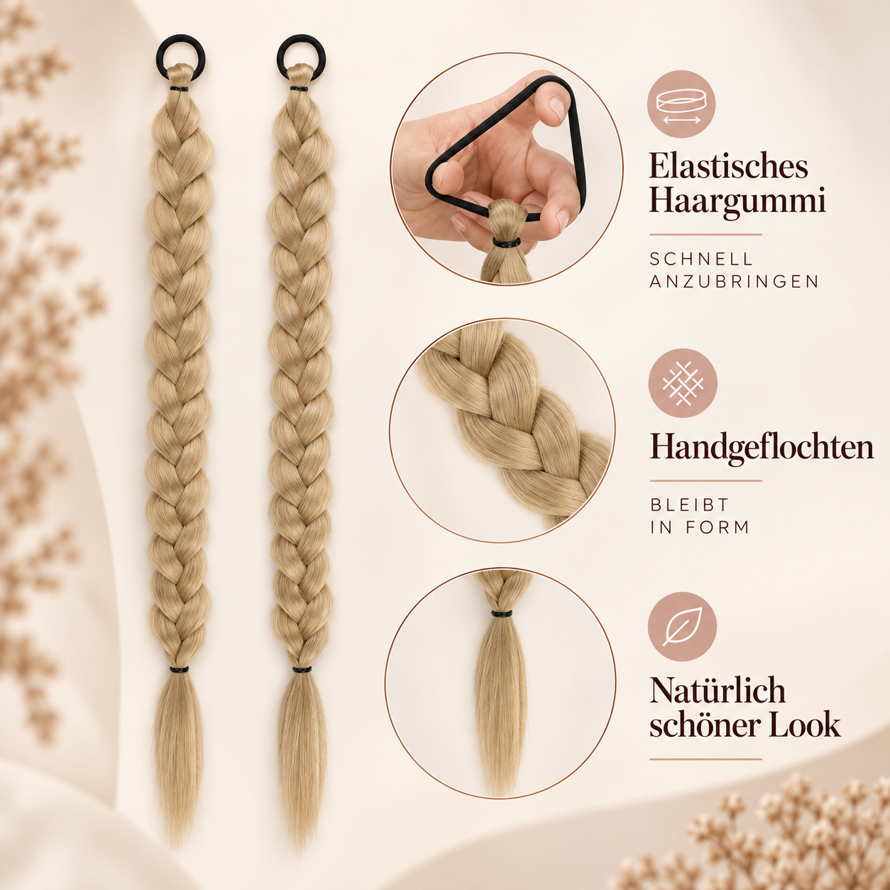 Twist Braid Ponytail 60 cm – Geflochtene Pferdeschwanz-Extension