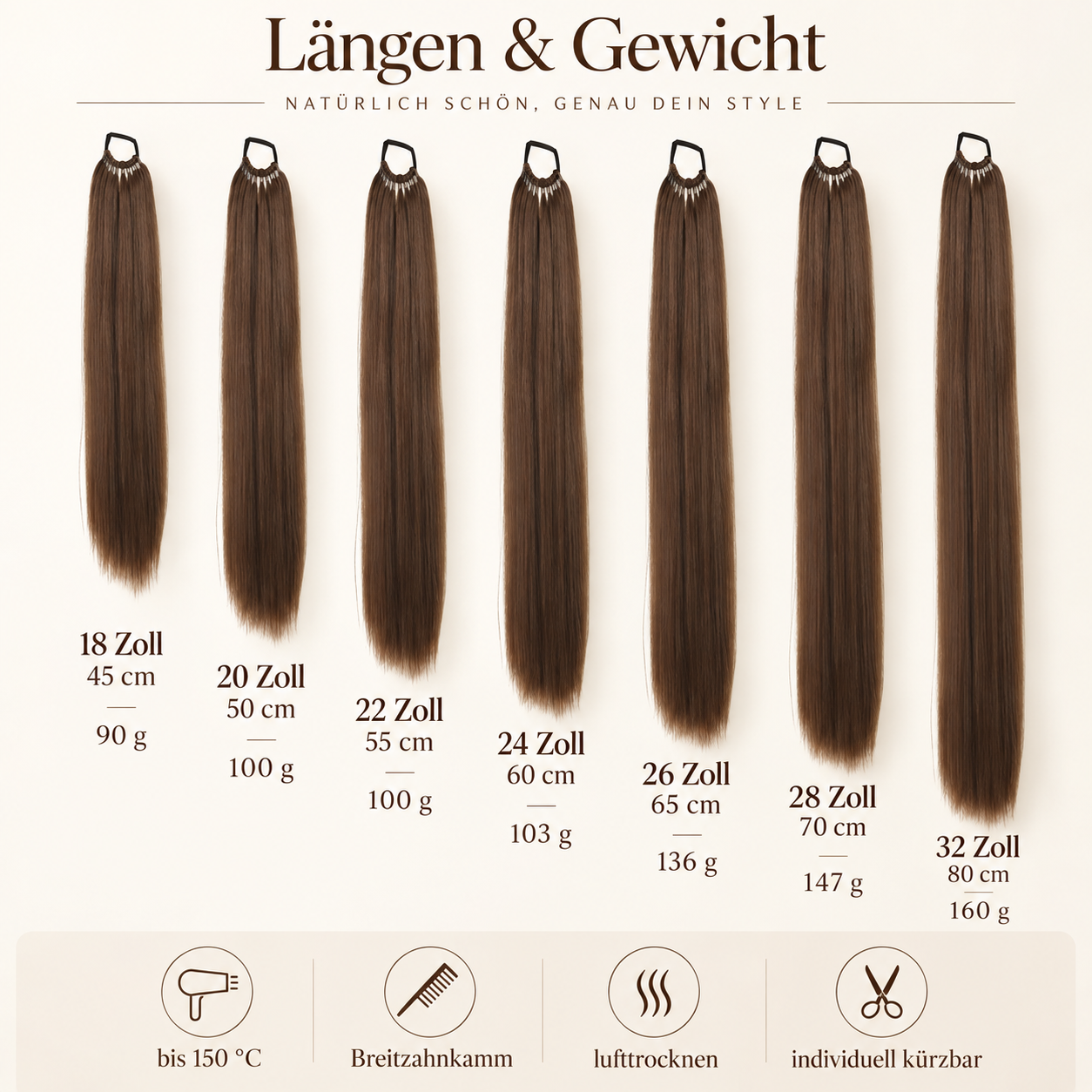 Sleek Ponytail Extension – Glatte Pferdeschwanz-Haarverlängerung